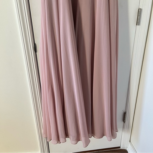 Hayley Paige NEW Prom Chiffon Occasions Bridesmaid Dress size 10 in Dusty Rose - Picture 7 of 16